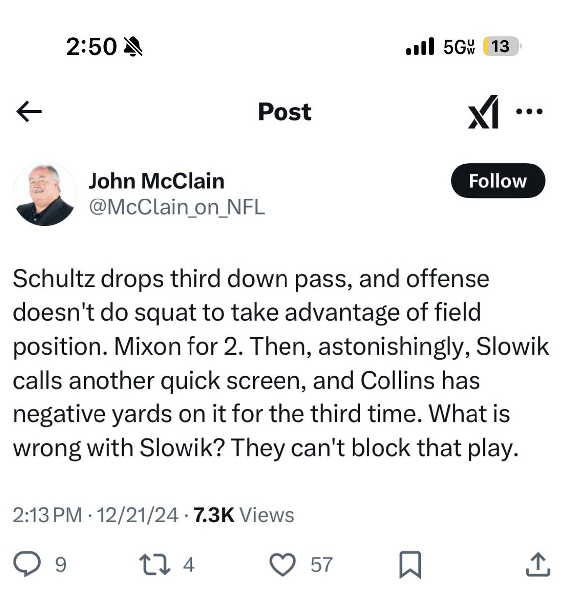 JDingman4's tweet photo. @McClain_on_NFL This is why, John. You saw it with your own eyes too. But here you are again, showing the Texans fans why you are one of the worst people to cover this team. https://t.co/L8sJ4bP4lj