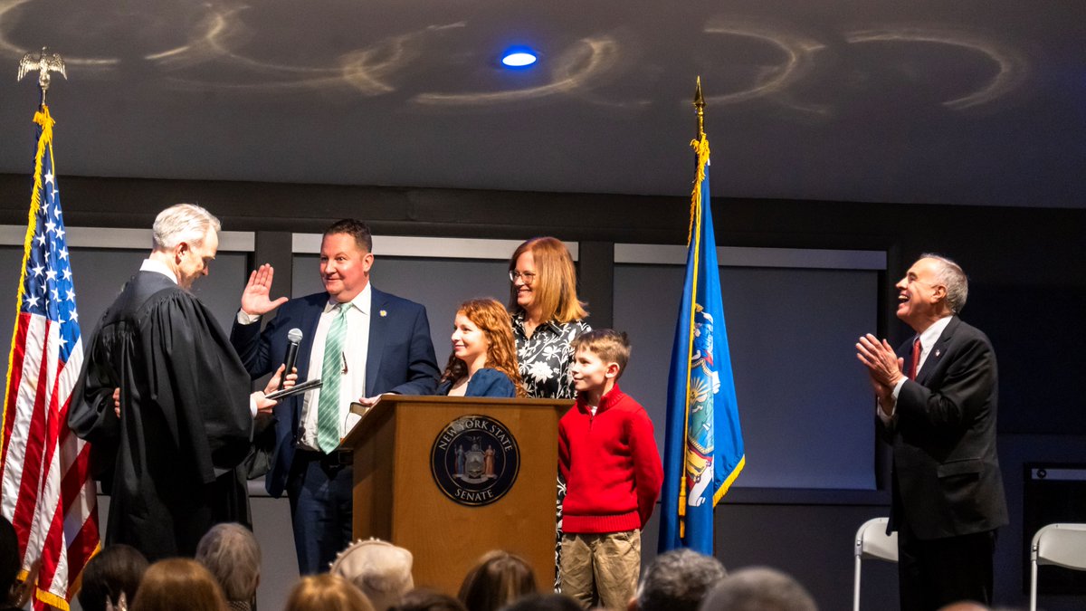 It was a privilege to be a part of the swearing in ceremony for State Senator Chris Ryan at Lakeside Fire Dept. in Syracuse. He will be a great champion for the people of his central NY district and working families across our state. 

<a href="/chrisryanSD50/">Chris Ryan</a>