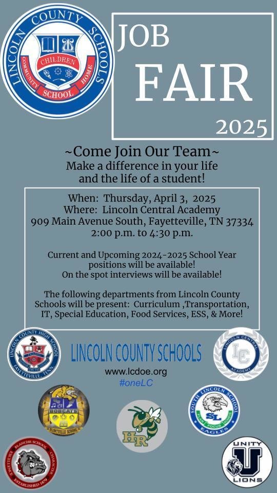 Mark your calendars for the 2025 Job Fair!  #oneLC