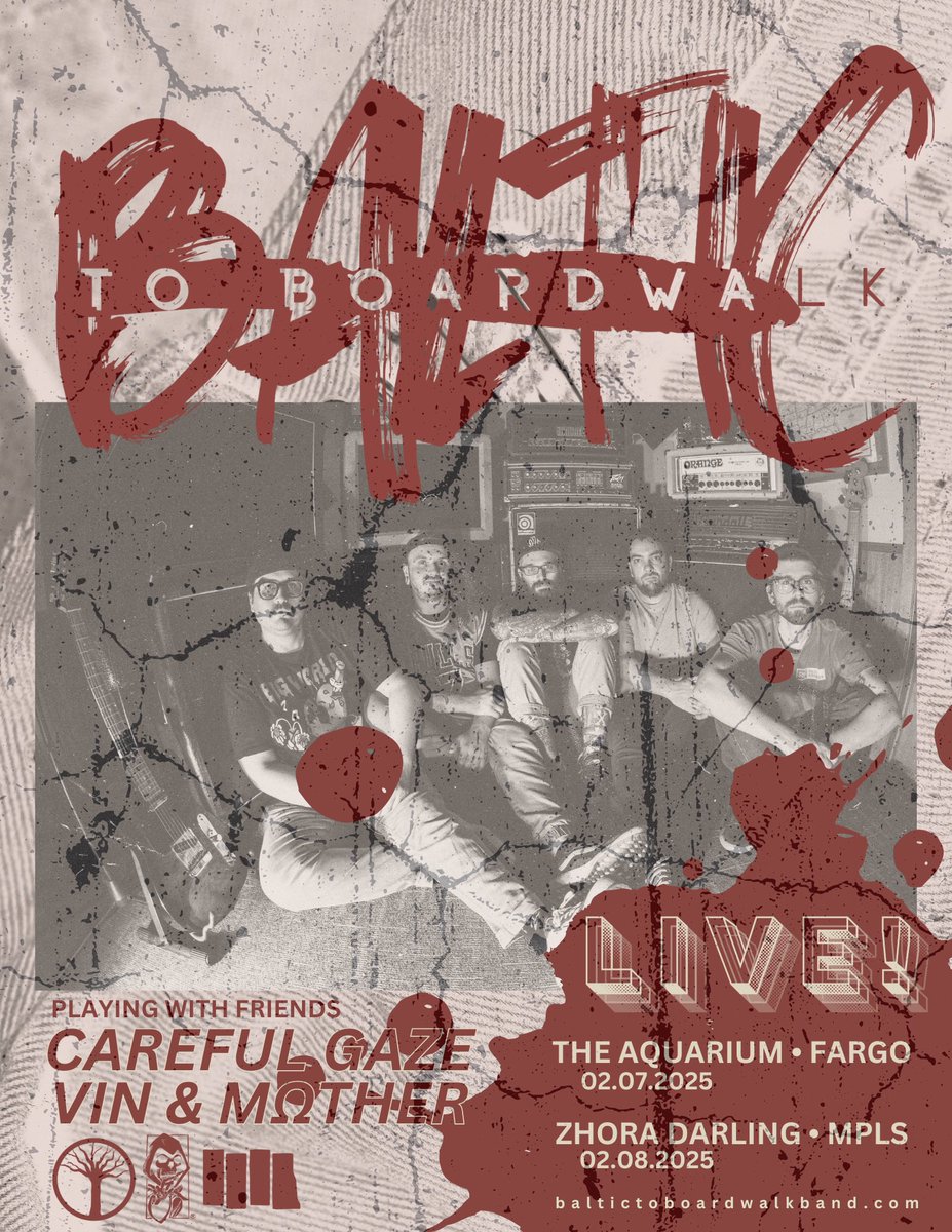 baltic2boardND's tweet image. Anyone punched that nazi yet?
We play shows in two weeks! Fargo and MPLS:
02.07.25 - The Aquarium - Fargo, ND
02.08.25 - Zhora Darling - MPLS, MN