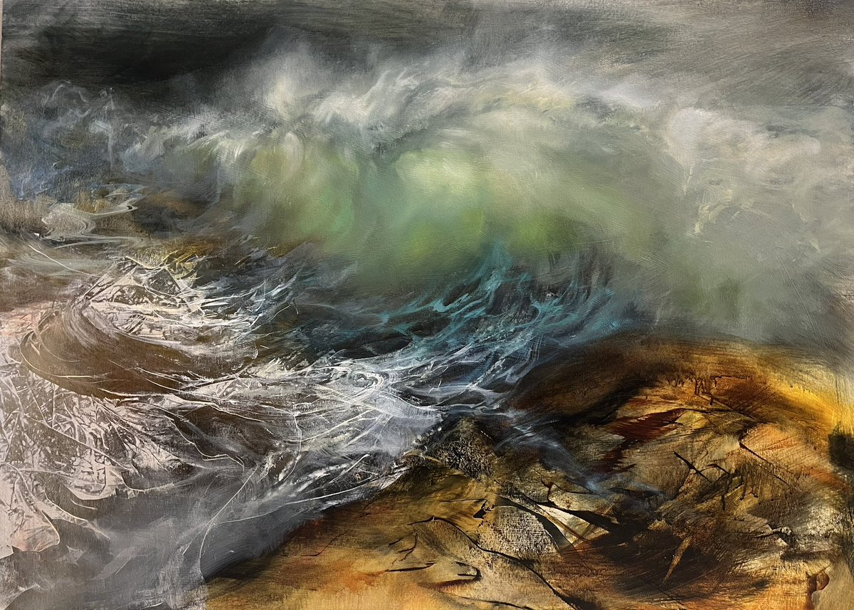 Beth_RobertsonF's tweet image. New solo exhibition, Uisge, opens on the 8th Feb at Morningside Gallery in Edinburgh. Please contact the gallery if you would like to attend the preview on the 7th. Apologies for my previous error with the date. 
This is Glow, 76cm x 106cm.