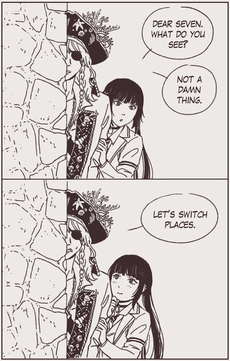 lyc0rismoon's tweet image. @ruinsoflemuria gifted me this #yleo doodle AND IM CRYING 😭😭😭 

i love men who wears eye patches but sometimes it's a problem... 

🎨: @Estrelloso_ tysm to both of you! 💛💜