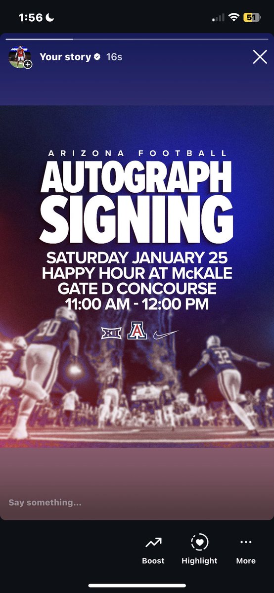 Wildcat fans, my teammates and I will be at the McKale Center this Saturday at 11am-12pm signing autographs and hanging out. We’d love to see you there, Bear Down!