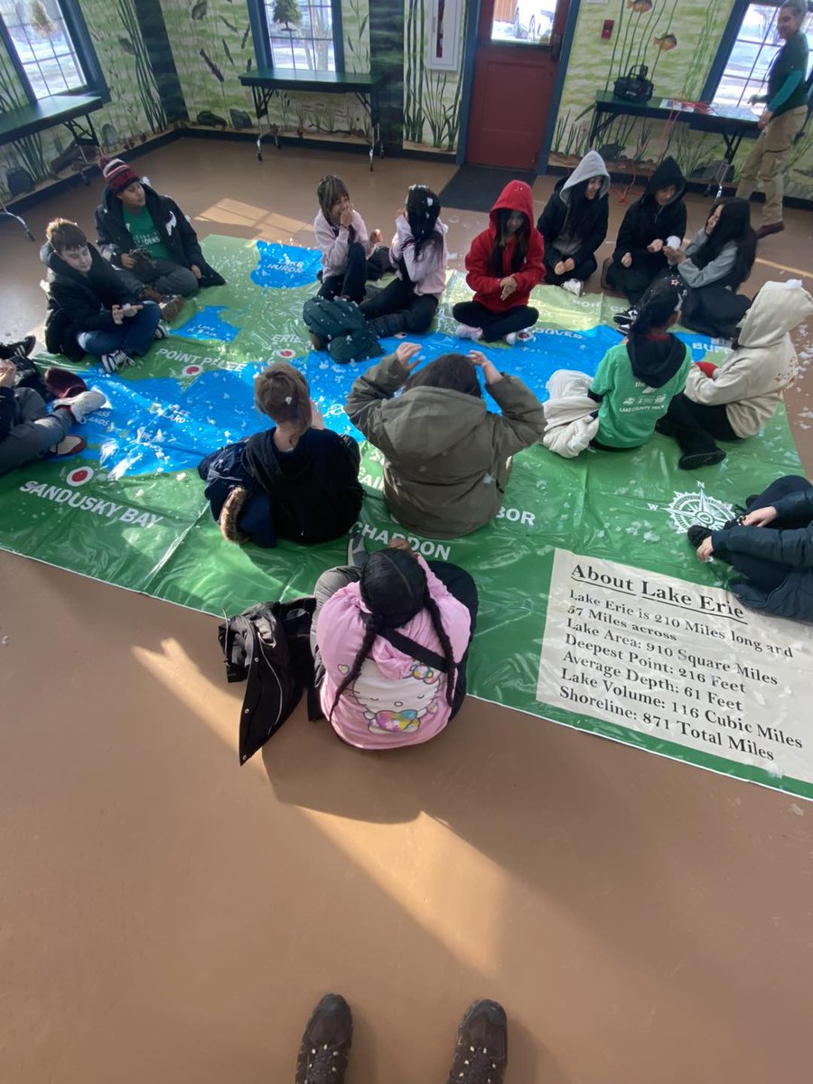 Today our 6th grade AHLI team, led by Mrs. Farina, learned about climatology and snow shoeing to get weather data!