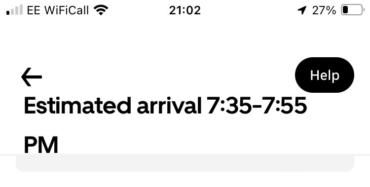 Ordered at 6:30pm <a href="/UberEats/">Uber Eats</a> 👀 still not delivered