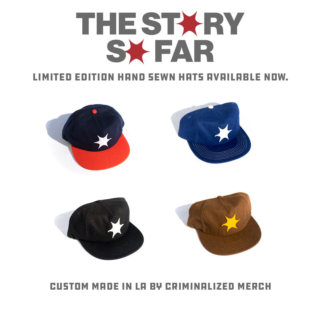 Tour Leftovers are available now. 100% of profits from our web store from 1/24 to 1/31 will be donated to California Wildfire Recovery Funds. 

Wool Baseball caps are hand made in Los Angeles, CA by @criminalizedmerch 

thestorysofarca.com