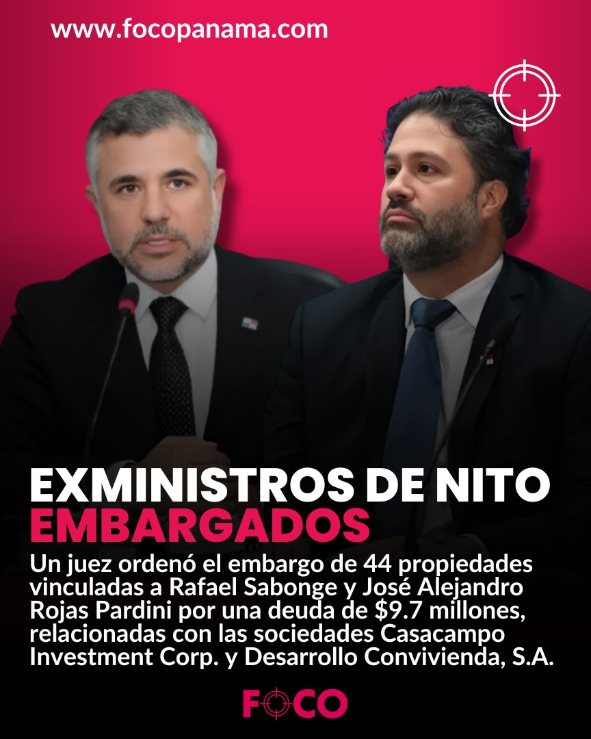Exministros de Nito embargados