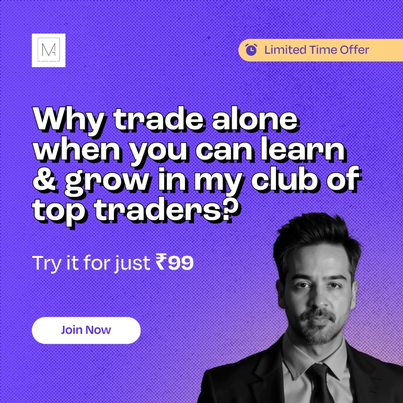 iManasArora's tweet photo. Why trade alone when you can learn &amp; grow in my club of top traders? 🚀

Try it for just ₹99