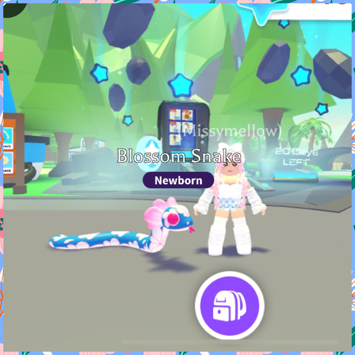Missmellowplayz's tweet photo. 🌸Blossom snake give-away🌸

One winner will get the pet + 1 ride potion 

To enter:
🌸 like
🌸 share
🌸 follow

✨Ends in 48h✨ https://t.co/XP35oMrnU8
