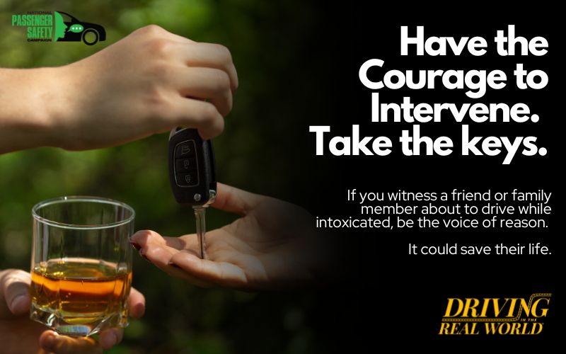 It's not easy standing up to friends and family when you see them making an unsafe choice. But it could save their life. #couragetointervene #npsw #nationalpassengersafetyweek