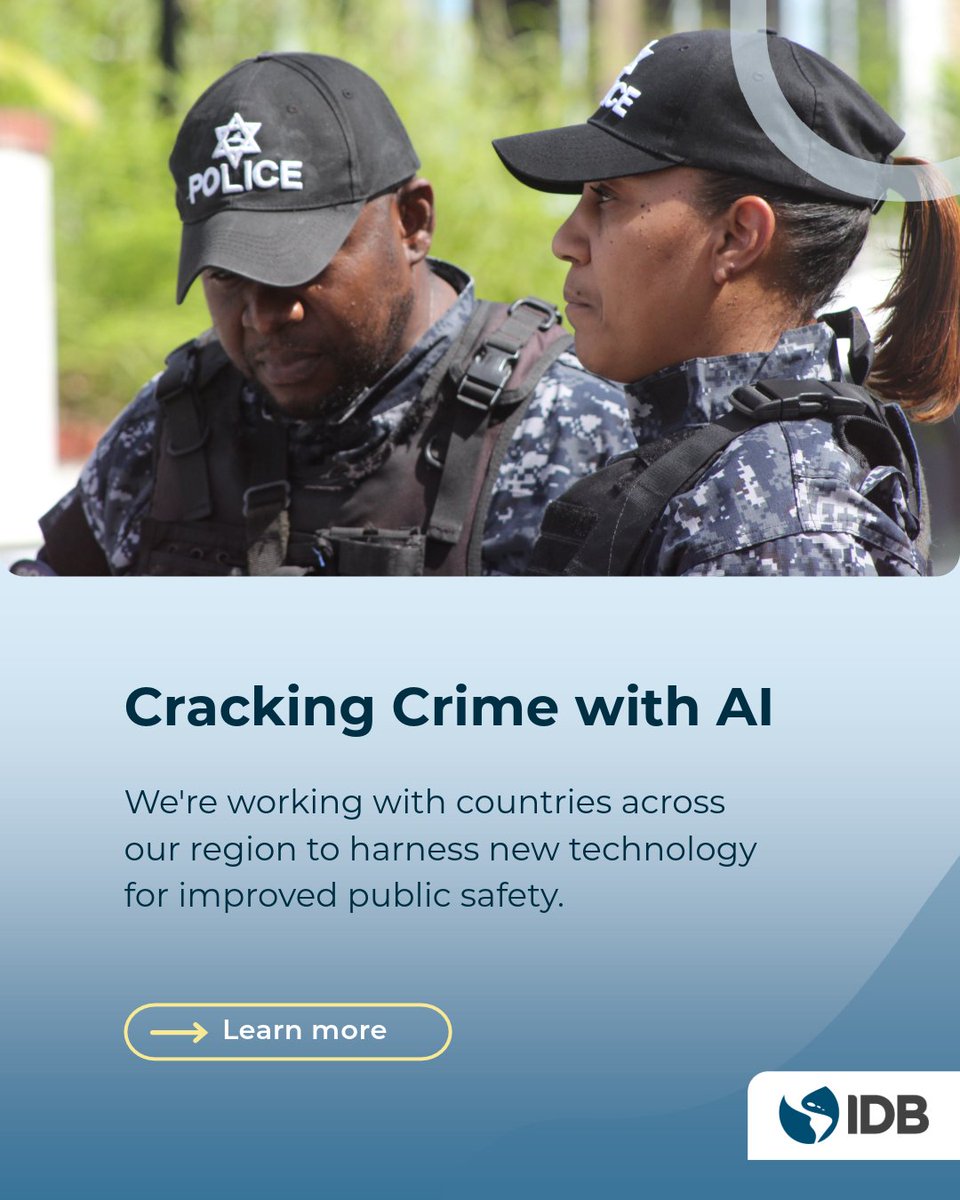 Crime costs Latin America and the Caribbean 3.4% of GDP annually, equivalent to 80% of the region's education spending. Now, artificial intelligence is offering a powerful opportunity to transform public safety and crime prevention across communities. 

From tracking fugitives in