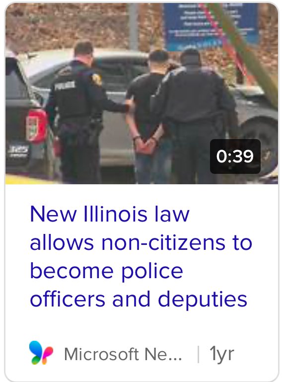 WrongthinkUSA's tweet photo. Non citizen Police‼️

That’s right! An illegal with a work permit has been able to become a police officer I the state of Illinois for a year now!

No wonder their governor Pritzker has been most vocal about defying ICE. 

Crazy! https://t.co/BAf6TRPnJt