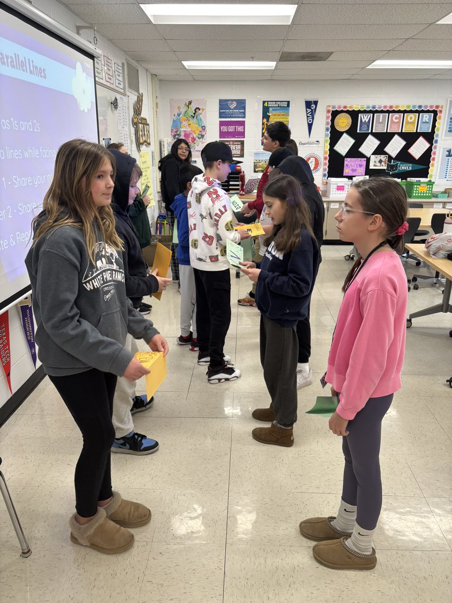 … 6th Grade AVID scholars making gains this week with Parallel Lines &amp; Building Relational Capacity!!  ⭐️💚 #AVIDforpossibility  #groveAVID  <a href="/AVID4College/">AVID</a> <a href="/D59Grove/">Grove Junior High</a>