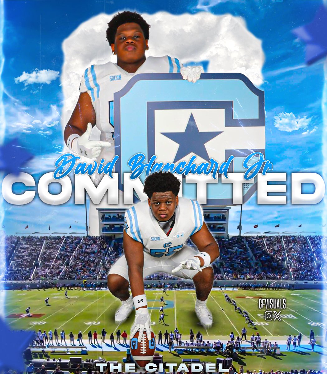 100% COMITTED! AGTG✝️ ! #GoDogs
<a href="/CitadelFootball/">The Citadel Football</a> <a href="/Citadel1842/">The Citadel</a> <a href="/coachdannylewis/">Danny Lewis</a> <a href="/coachblanch55/">David Blanchard</a> <a href="/coachjaylev87/">Jayson Leverett</a> <a href="/CartersTheory/">Coach Chris Carter</a> <a href="/OWBruinsFB/">Orangeburg-Wilkinson Football</a> <a href="/HSHPWarriors/">Orangeburg High School for Health Professions</a> <a href="/OWHSFootball/">Orangeburg Wilkinson Football</a> <a href="/KoachDrayton/">Maurice Drayton</a>