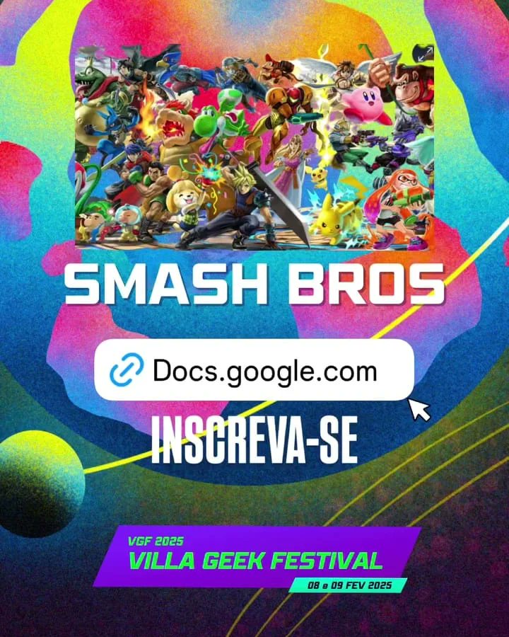 bros_pe's tweet image. 🐼🏆 Smash Villa Geek Festival 🏆🐼
🎖 Premiação: R$ 600,00 + vaga na Super Copa Smash do Brasil 2025
🎟 Preço: Ingresso do evento
🗓 Dia: 09/02
🕑 Horário: 09:00
🗺 Local: FPS Sports - Av. Mal. Mascarenhas de Morais, 4989 - Boa Viagem
Vagas limitadas: villageekfestival.com.br/campeonatos/