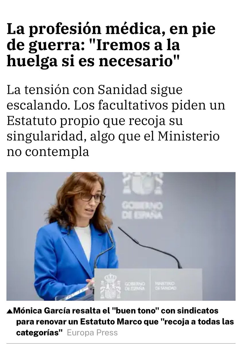 MUDmedicos's tweet photo. El hartazgo y la indignación de la profesión médica contra la Administración ha llegado a su punto más álgido desde hace mucho tiempo.

Esto provocó que muchos sindicatos médicos y asociaciones profesionales de España se pongan en pie de guerra con un objetivo común: el de decir basta.

https://t.co/Brmn871ju9

📸 @larazon_es