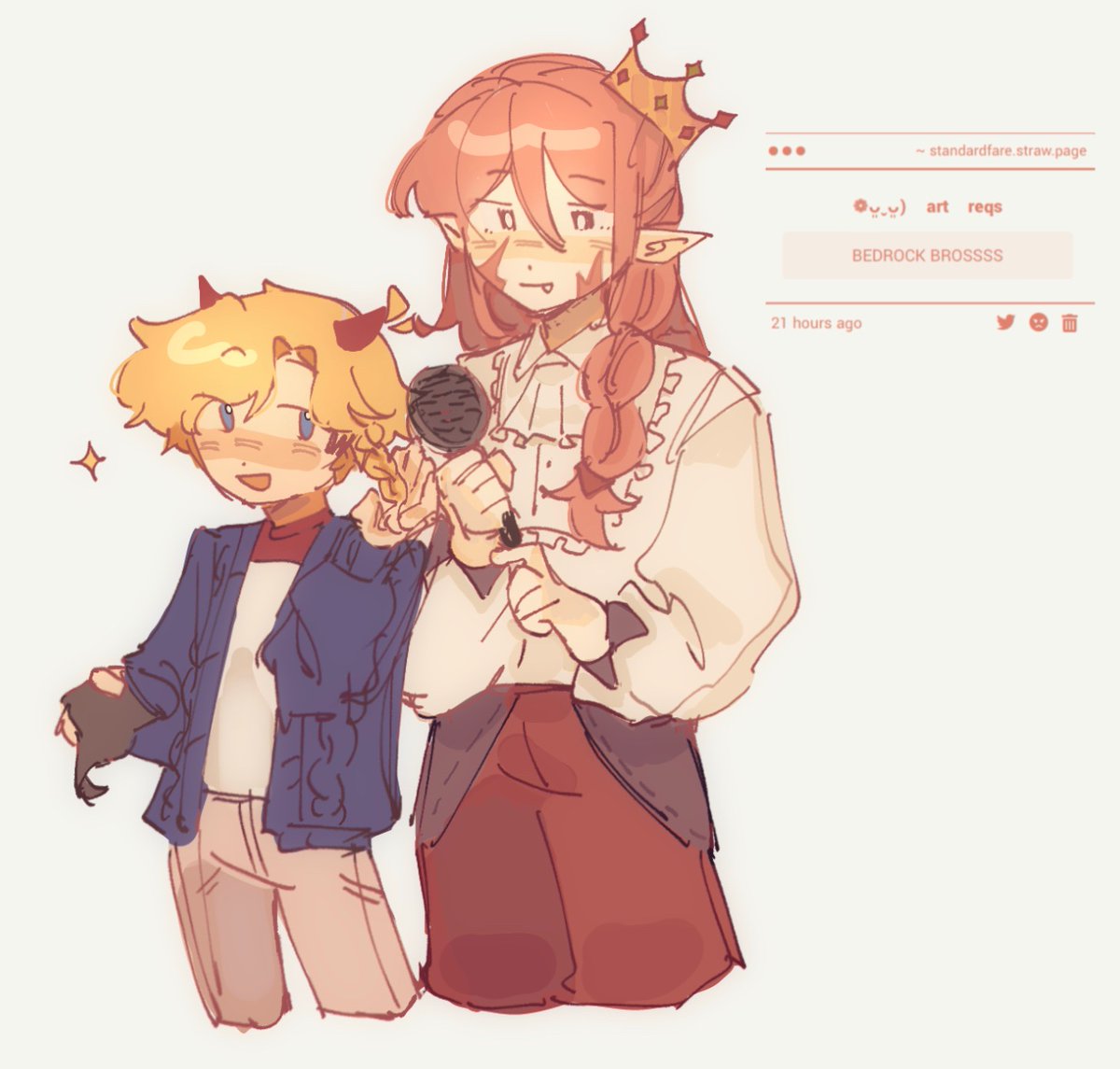 really rushed bc it’s 4 am and i wanna sleep </3

#bedrockbros #bedrockbrosfanart