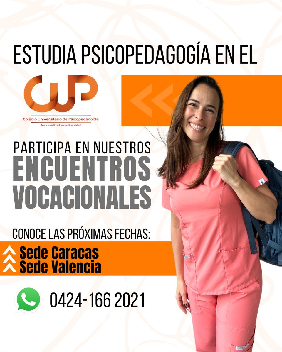 cupeduve's tweet photo. Participa en nuestros encuentros vocacionales y descubre cómo transformar vidas mientras haces realidad tus sueños.
Encuentros Vocacionales
📍Caracas: 27 de enero | 3, 17 de febrero | 10, 17 de marzo
📍Valencia: 6, 13, 20, 27 de febrero

📲 +58 424-1662021

#CUPVenezuela https://t.co/ot04asFm26