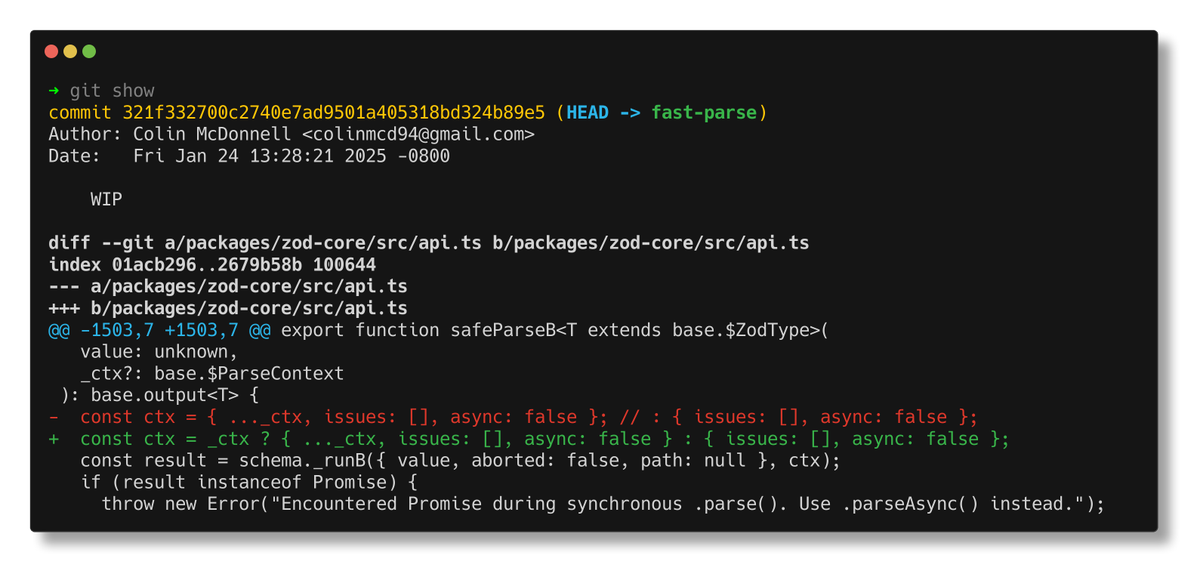 colinhacks/zod tweet media