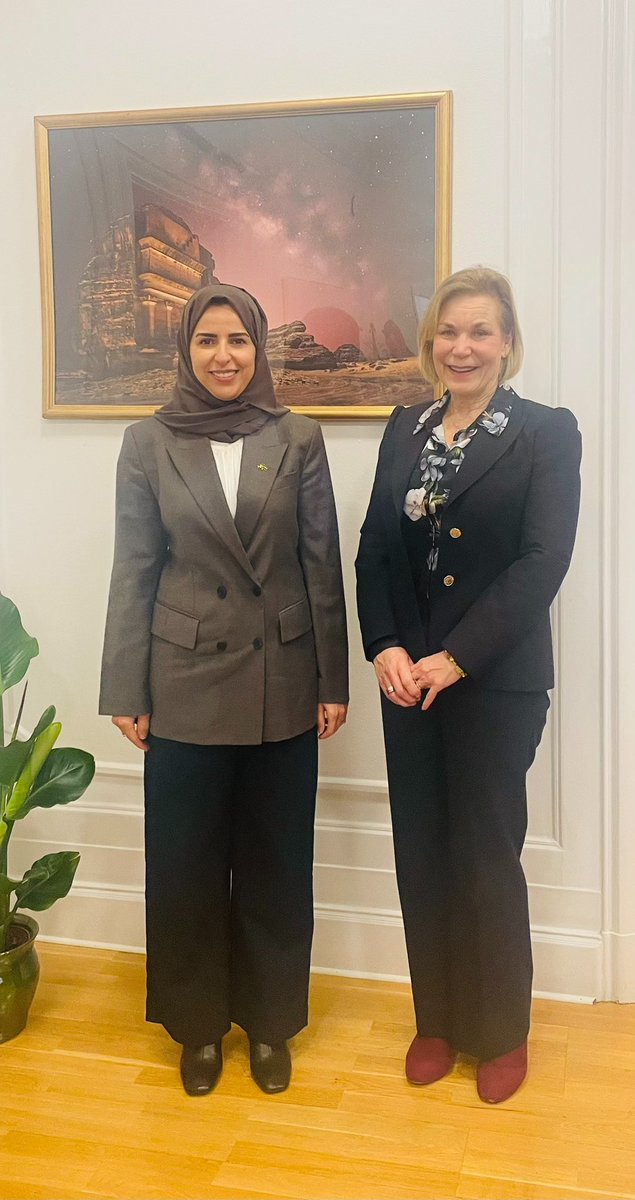 Had the pleasure to meet with HE. Gunilla Carlsson, Chairman of the Swedish International Development Cooperation Agency <a href="/Sida/">Sida</a>, and former Minister for International Development Cooperation. The two Kingdoms 🇸🇦&amp;🇸🇪 are major players in the Humanitarian assistance field, with vast