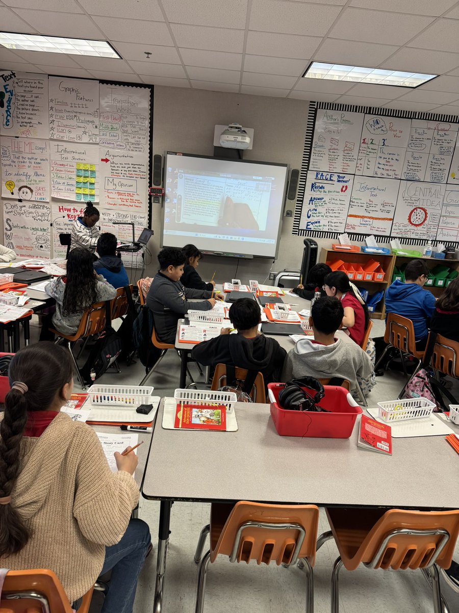 MrWalters_24's tweet photo. 5-day weekend, but the students came back ready to teach! 🚀 Today they led lessons on inferring multiple themes like pros 🌟💫 https://t.co/BVw9DQH5SZ