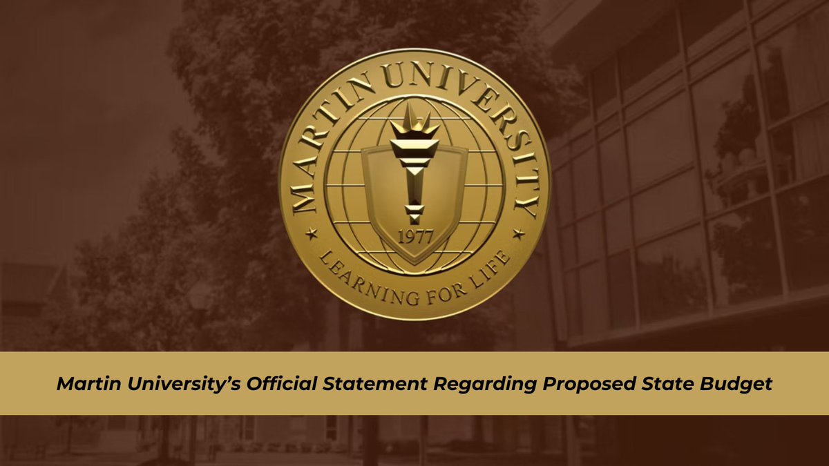 Like &amp; Share: Our primary focus continues to be providing higher education for the student population we serve. The withdrawal of state funding does not mean that the university lacks funding. Read More of the Official Statement: wix.to/JmX5luV
#MartinUniversity #Indiana
