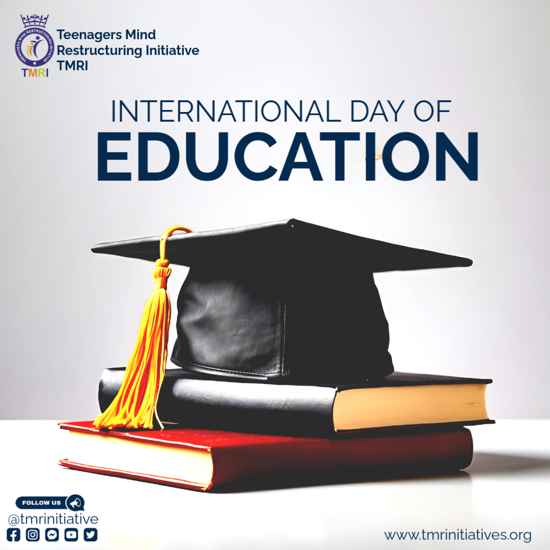 tmrinitiative's tweet photo. Happy International Education Day!
At Teenagers Mind Restructuring Initiative, we believe that education is the key to unlocking the full potential of our young minds. Our work is a testament of our commitment to empowering teenagers.
#TMRI #Education #GlobalImpact #MindSet https://t.co/FoyLxBTQme