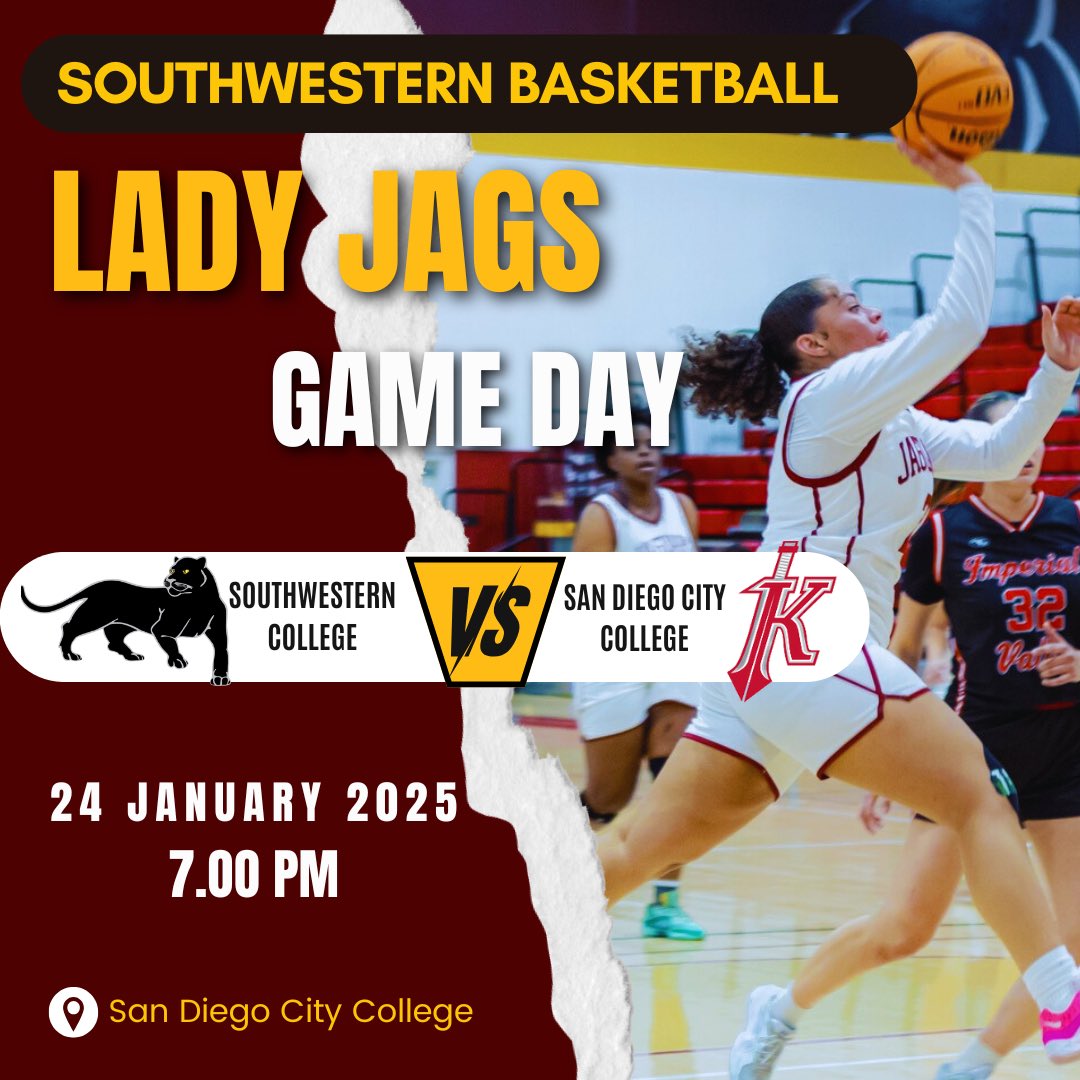 Game Day!!!

Southwestern College vs San Diego City College 

At San Diego City College 

Tipoff 7pm 

Link to watch the game:
youtube.com/@sdcityknights…