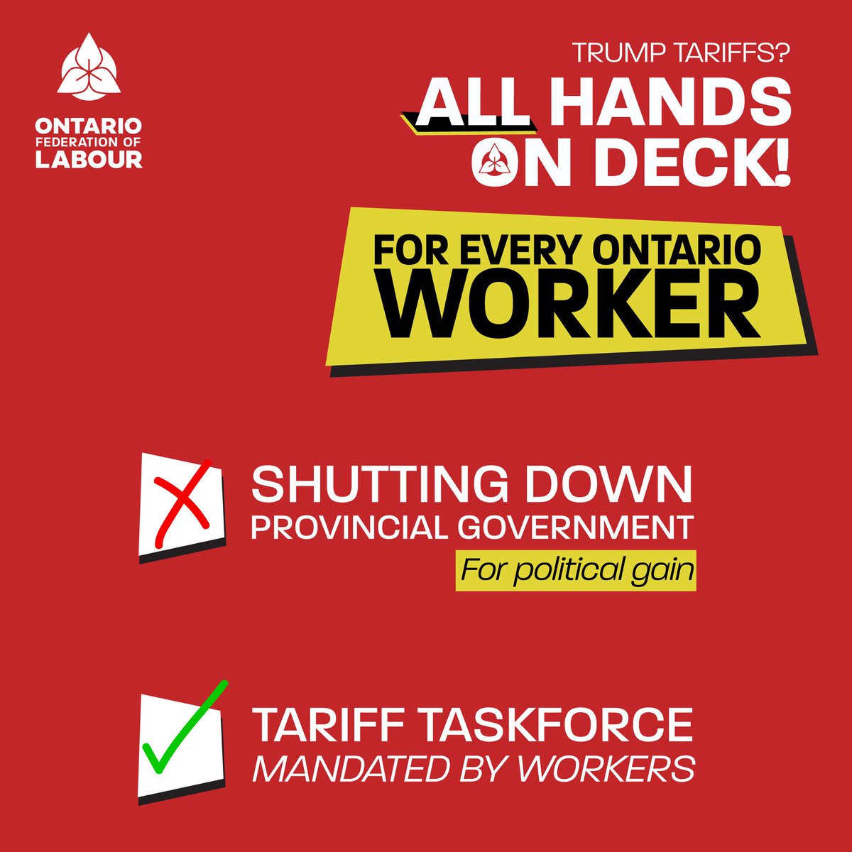 waltonmom's tweet photo. I’m excited to be joining my colleagues from all sectors at a press conference Monday morning to call out Ford &amp; his plans!
Workers are not pawns for political gain! There should be no conversations about us without us! 
Ford,time to show us leadership not showmanship!
@OFLabour https://t.co/WuglDXucC0