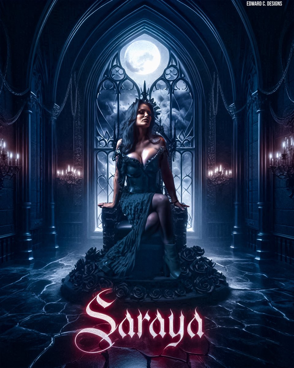 EdwardCDesigns's tweet image. In the heart of the night, where shadows dance and the moon whispers secrets, reigns @Saraya, the Gothic Queen. Her presence commands the darkness, her beauty a beacon in the abyss. #GothicQueen #SarayaReigns #DarkElegance #MoonlitMajesty #QueenOfShadows #GothicBeauty #Saraya