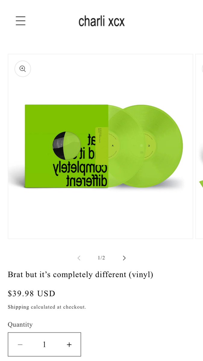 ⚡️Confirmed: Vinyl is brat. 🍏 Added to 🛒