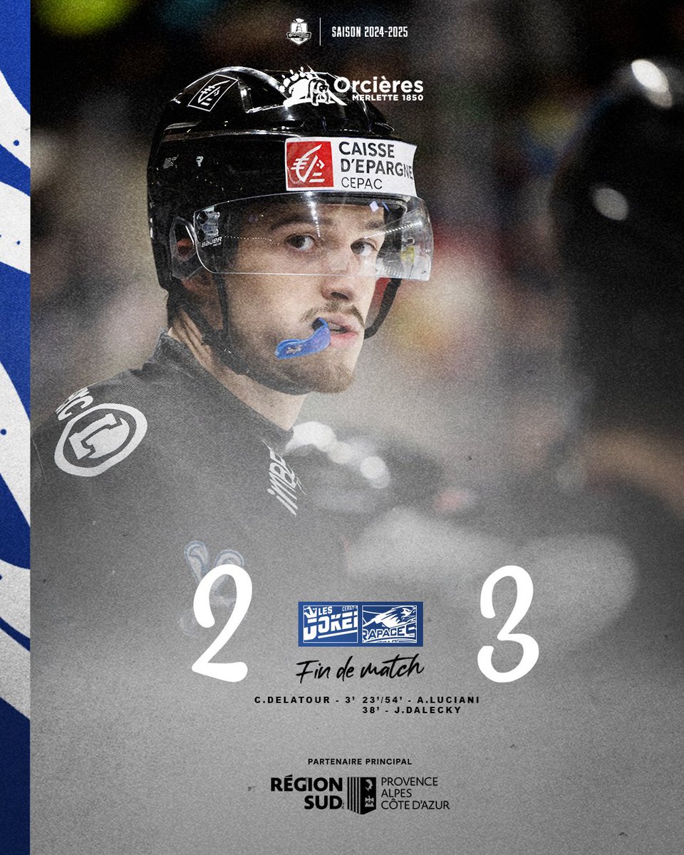 Il fallait les 3 points ce soir, ils l’ont fait ! 🔥
Grosse victoire des Rapaces ce soir face aux Jokers de Cergy-Pontoise 💪
Doublé de Anthony Luciani ce soir 🥅

CERGY 2️⃣ - 3️⃣ GAP 

➡️ On se retrouve dimanche à l’Alp’Arena face aux Aigles de Nice ! 

#wearerapaces