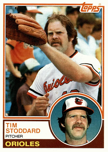 WaxPackGods's tweet photo. Happy birthday to former @Orioles closer Tim Stoddard, which reminds me...who had the best baseball mustache ever? https://t.co/1vVEnHqgdw