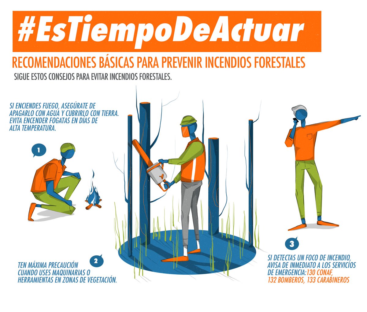 #IncendioForestal recuerda estas medidas, aplícalas #Prevención #Protección