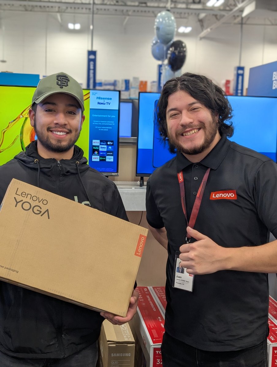 LenovoSoCal's tweet photo. Finding the right Yoga is my favorite part of the job #WeAreLenovo #PremiumStars https://t.co/WxTDlwP3zQ
