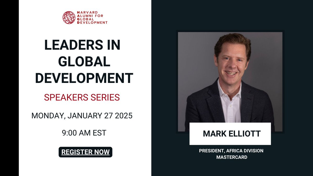 Join HAGD on Monday for an exclusive interview with the President of Mastercard's Africa Division, Mark Elliott. You don't want to miss it. RSVP here: bit.ly/3PQkcE4