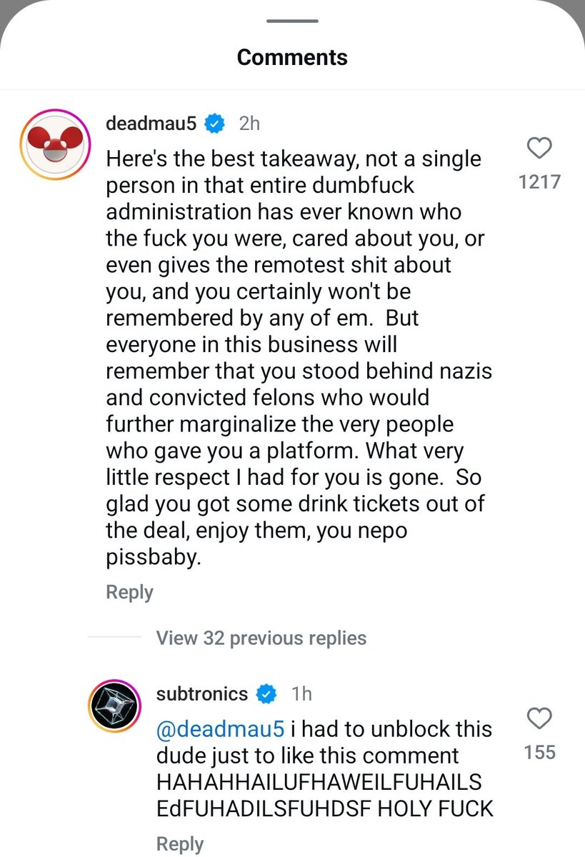 You have to really fuck up to get me to agree with deadmau5.