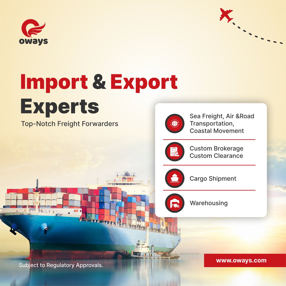 owayslogistics's tweet photo. Top-Notch Freight Forwarders around the globe #freightforwarders #shipping #airfreight #roadtranspport #seatransport #warehousing #customclearance #custombrokerage https://t.co/HOSobITFB5