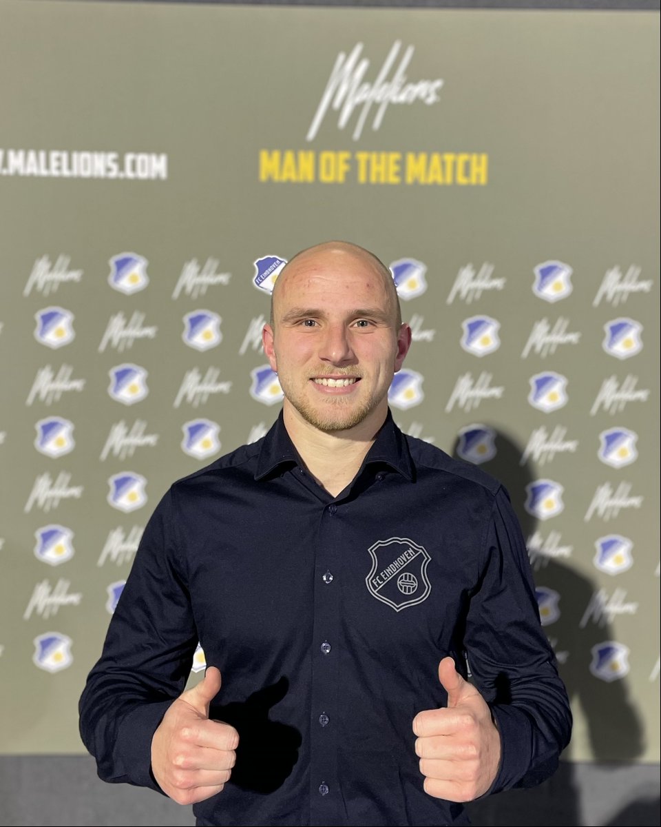 FCEindhoven's tweet photo. Met 2️⃣ doelpunten én een assist de welverdiende Malelions Man of the Match ⚡️
#fcecam #FCEindhoven https://t.co/YPDKxjZQMB