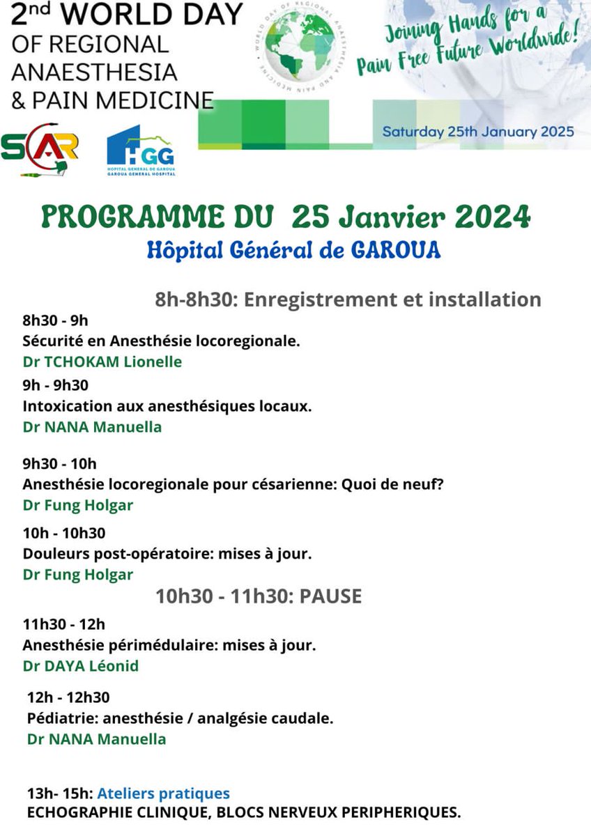 SOCIÉTÉ CAMEROUNAISE D’ANESTHÉSIE RÉANIMATION (@cmrscar) on Twitter photo #WDRAPM25 The DAY...😃😃😃😃😃
Link:us06web.zoom.us/j/82690359802?…
<a href="/MinsanteCMR/">MinsanteCameroun</a>
<a href="/ASCOVIME_Sim/">ASCOVIME Simulation Center</a>
<a href="/AFSRA10/">AFSRA</a>
<a href="/ESRA_Society/">ESRA | European Society of Regional Anaesthesia</a> #WDRAPM25 The DAY...😃😃😃😃😃
Link:us06web.zoom.us/j/82690359802?…
<a href="/MinsanteCMR/">MinsanteCameroun</a>
<a href="/ASCOVIME_Sim/">ASCOVIME Simulation Center</a>
<a href="/AFSRA10/">AFSRA</a>
<a href="/ESRA_Society/">ESRA | European Society of Regional Anaesthesia</a>