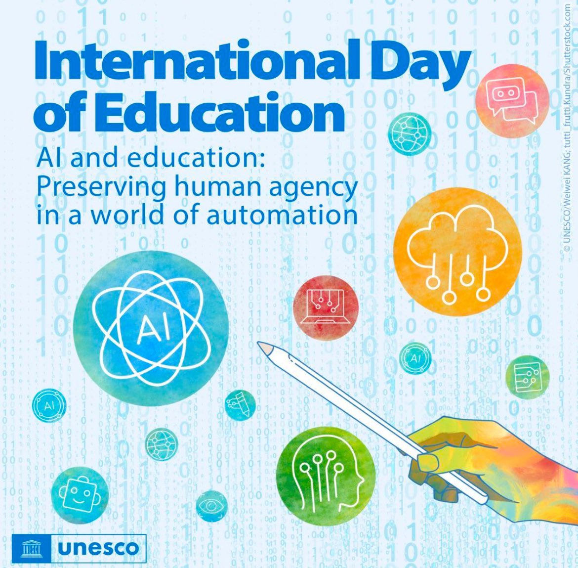 snehashetty05's tweet photo. Honored to attend the International Day of Education 2025 at @UNESCO HQ in Paris, exploring “AI and Education: Preserving Human Agency in a World of Automation.” Inspiring discussions on harnessing AI to transform education while safeguarding ethics, creativity, and inclusivity. https://t.co/SJwnqNyrPC