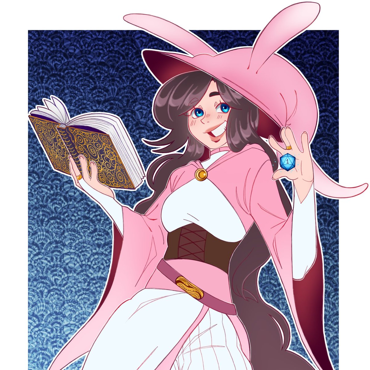 Crea___Art's tweet photo. I've been working on DM sonas for the past few days. This one is for my sister @Emi_Bunbuns who DMs our party The Drowning Rams ^^

#art | #dnd | #dungeonsanddragons https://t.co/miBPDQBJti