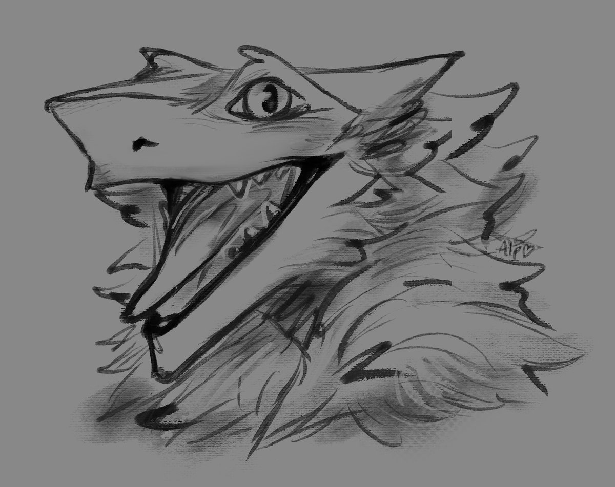 alpineheart_'s tweet photo. Sergal experimental sketch! https://t.co/FjDSYVi6Gb