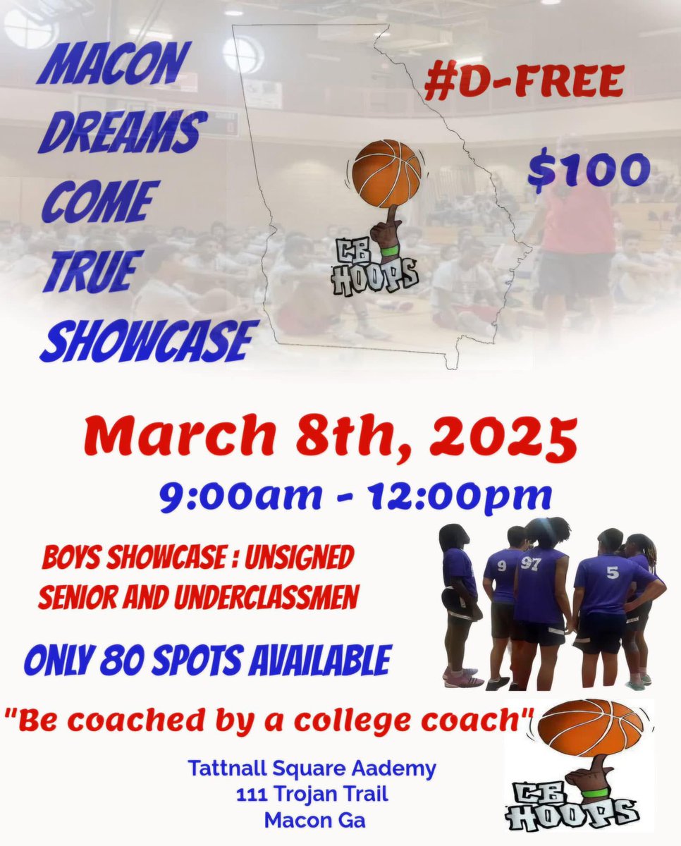 Showcase season kicks off with Macon Dreams Come True Showcase on <a href="/OfficialGHSA/">GHSA</a> State Championship Saturday! 1 of the Best Showcases in the State. 

Register: jucoreport.wufoo.com/forms/m28yif91…