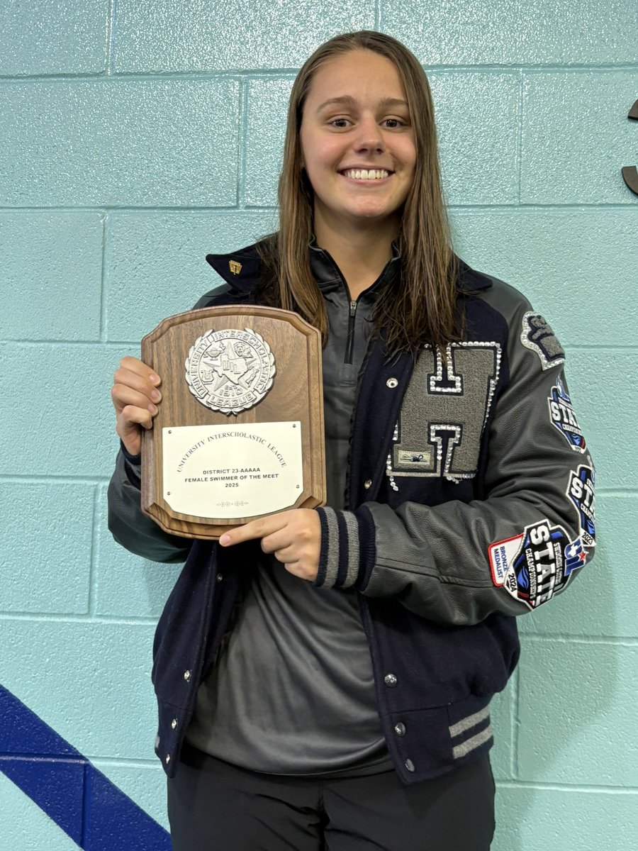 Congrats Stephanie on two first places finishes &amp; Female Swimmer of the Meet 🏆 Just gettin started with Championship season. Let’s keep it rolling!