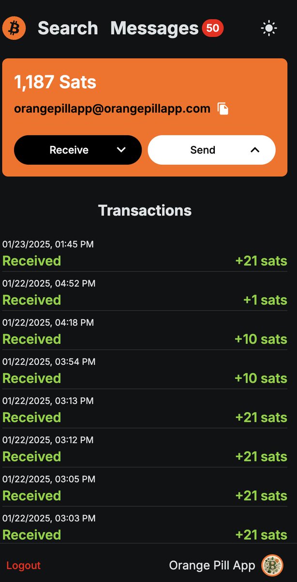 Have you tried our webapp recently? 

✅ receive sats to your wallet (send coming soon)
✅ find all the events &amp; bitcoiners by city
✅ keep tab on all of your messages (faster than the mobile app)

web.orangepillapp.com
