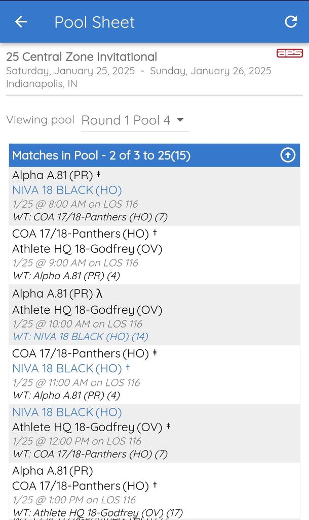 Evelyn Kipp (@evelynkipp27) on Twitter photo Come see NIVA 18 Black tomorrow at Central Zone. We get to play on Court 116 at Lucas Oil Stadium.
<a href="/NIVAJrs/">NIVA Jrs.</a> <a href="/PrepDigIN/">Prep Dig Indiana</a> <a href="/sports_t2/">T2SportsPerformance</a> <a href="/sbwathletics/">SBW Panthers</a> <a href="/OneNationJustin/">Justin Hartsough</a> Come see NIVA 18 Black tomorrow at Central Zone. We get to play on Court 116 at Lucas Oil Stadium.
<a href="/NIVAJrs/">NIVA Jrs.</a> <a href="/PrepDigIN/">Prep Dig Indiana</a> <a href="/sports_t2/">T2SportsPerformance</a> <a href="/sbwathletics/">SBW Panthers</a> <a href="/OneNationJustin/">Justin Hartsough</a>