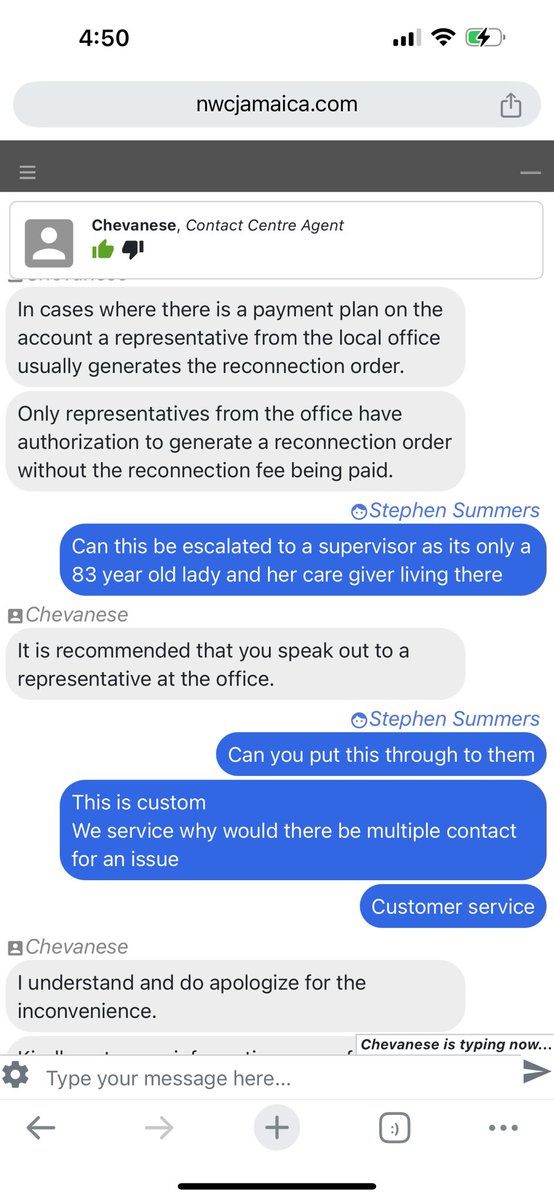 StephenESummers's tweet photo. @NWCjam @AffairsJamaica why is the National Water Commision charging $13000 for a reconnection which more than the average bill. I paid $88k for a so called leak we never found and suddenly its back to normal. See communication with CS. Very inhumane. https://t.co/6Hfact00Cd