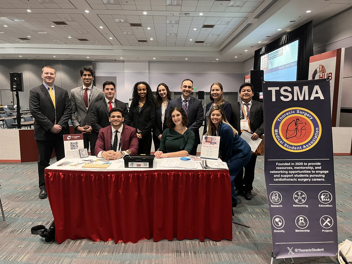TSMA (@thoracicstudent) on Twitter photo At <a href="/STS_CTsurgery/">The Society of Thoracic Surgeons</a> 2025? Be sure to come check out our table in the STS Hub and practice some simulations with us! <a href="/GiannaDafflisio/">Gianna D'Afflisio</a> <a href="/Adham_Ahmed_64/">Adham Ahmed</a> <a href="/TSRA_official/">TSRA</a> <a href="/WomenInThoracic/">WomenInThoracicSurg</a> <a href="/LatinoCTS/">Latinos in Cardiothoracic Surgery</a> <a href="/Inside_TheMatch/">Inside The Match</a> <a href="/stanfordctsurg/">Stanford Cardiothoracic Surgery</a> At <a href="/STS_CTsurgery/">The Society of Thoracic Surgeons</a> 2025? Be sure to come check out our table in the STS Hub and practice some simulations with us! <a href="/GiannaDafflisio/">Gianna D'Afflisio</a> <a href="/Adham_Ahmed_64/">Adham Ahmed</a> <a href="/TSRA_official/">TSRA</a> <a href="/WomenInThoracic/">WomenInThoracicSurg</a> <a href="/LatinoCTS/">Latinos in Cardiothoracic Surgery</a> <a href="/Inside_TheMatch/">Inside The Match</a> <a href="/stanfordctsurg/">Stanford Cardiothoracic Surgery</a>