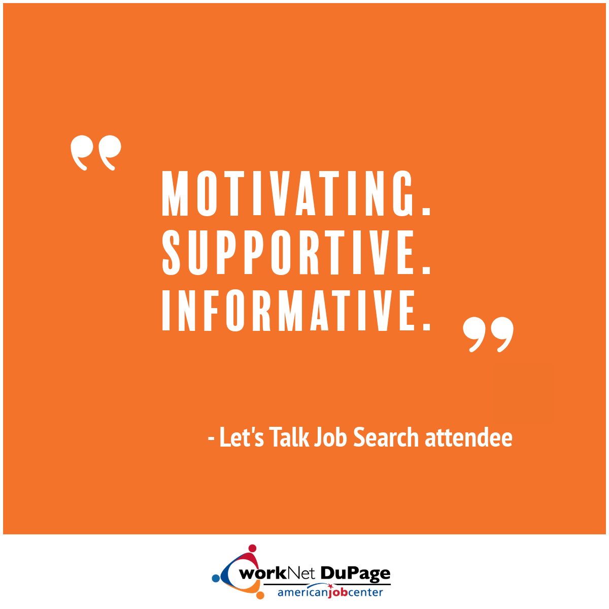 Motivating. Supportive. Informative. 👈👈👈

Those are the three words a recent attendee used to describe their experience at one of our Let’s Talk Job Search sessions.

Join us and experience it for yourself!

Learn more and register here: 
🔗 ow.ly/PUeG50UMTZr